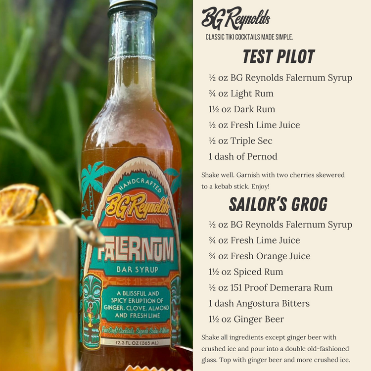 Falernum Tropical Cocktail Syrup | BG Reynolds – BG Reynolds Syrups